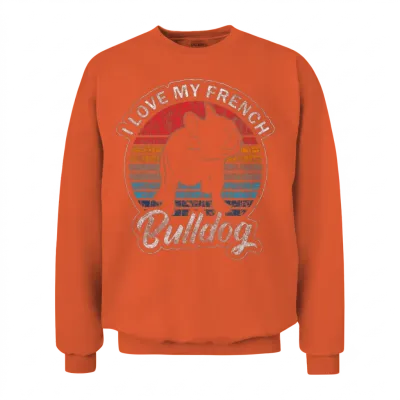 Dog Bulldog Dog Owner Mistress Unisex Sweatshirt - Orange