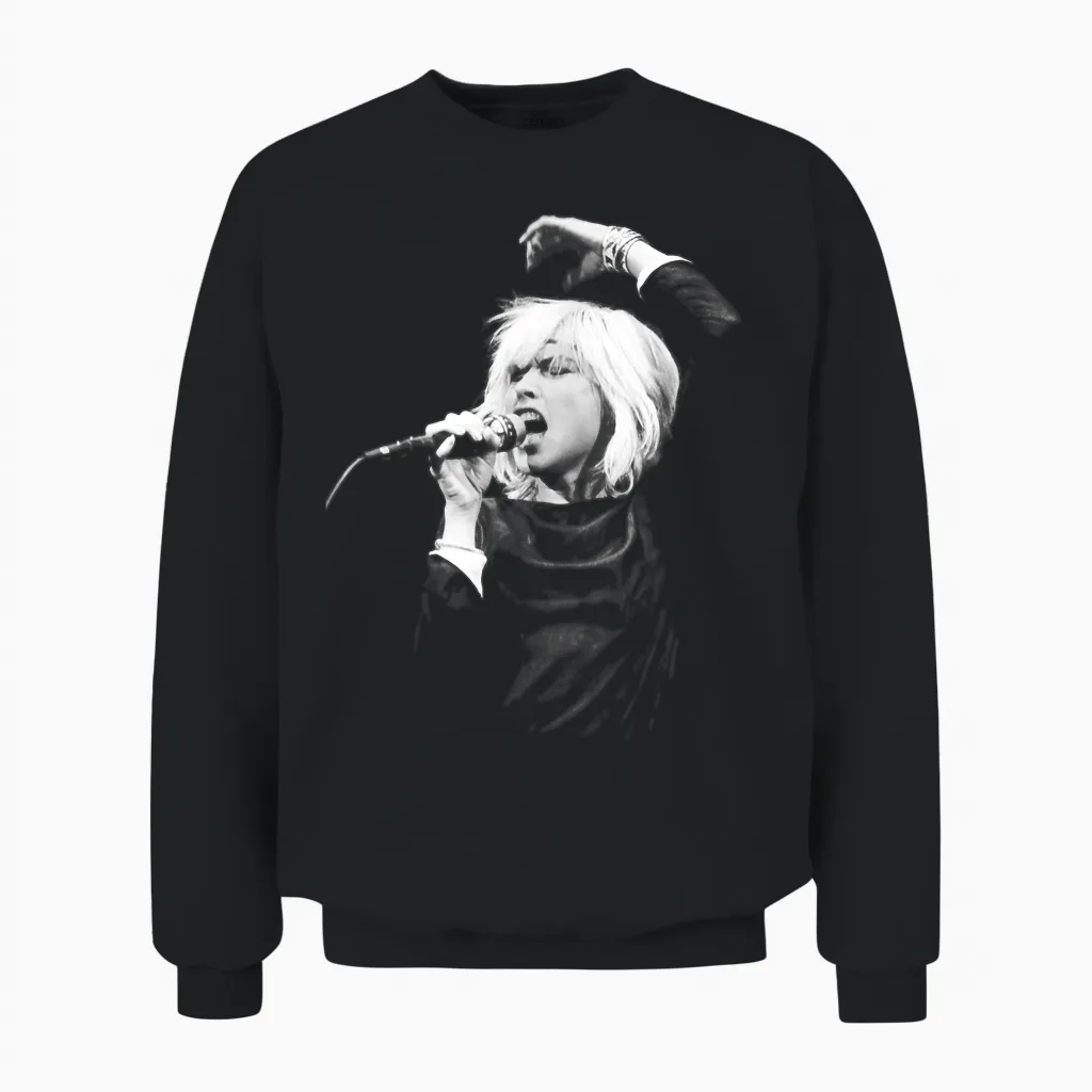 Debbie Harry Blondie Live Von Simon Fowler Unisex Sweatshirt in Black