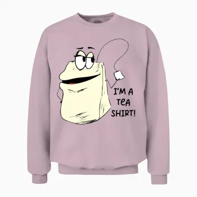 Funny T-Shirt Shirt Funny Picture Unisex Sweatshirt - Light Pink