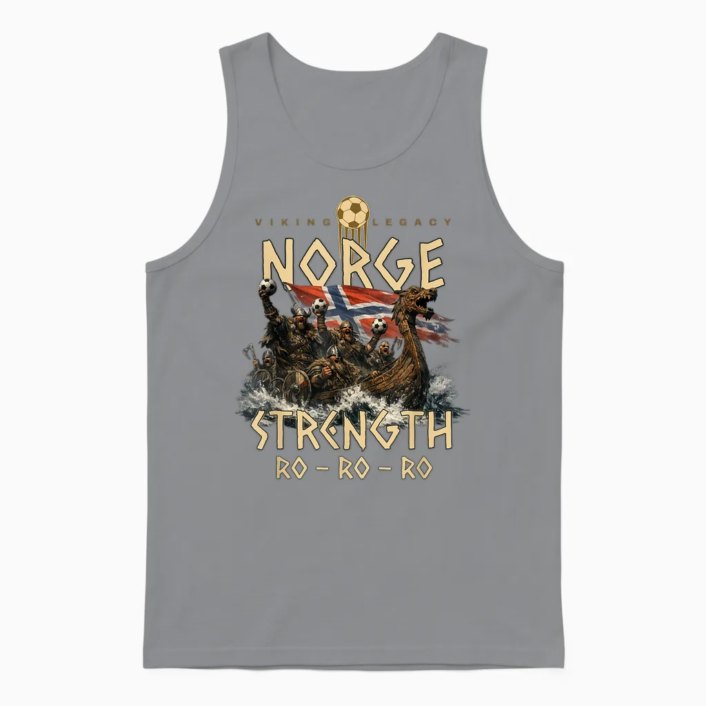 Ro Ro Ro Norwegen Flagge Viking Legacy Wikinger Trikot Unisex Tank Top in Sport Grey