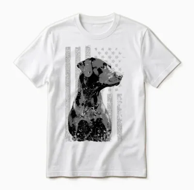 Patriotic Usa Flag Black Labrador Gift for Lab Owners Short Sleeve Unisex T-Shirt - White