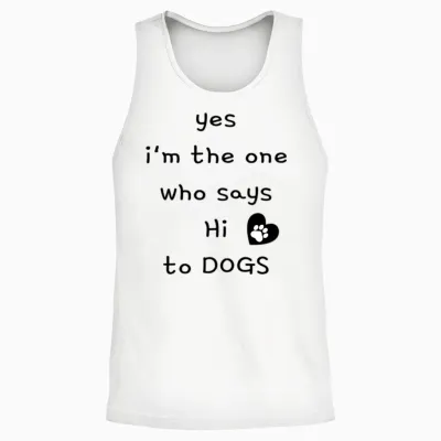 Dogs Unisex Tank Top - White