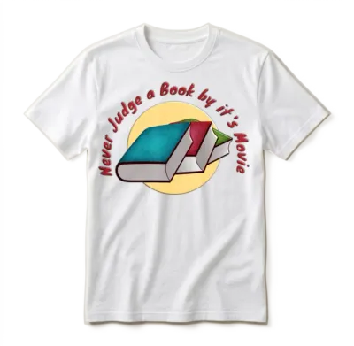 Never Judge a Book by It's Movie Unisex T-Shirt - White
