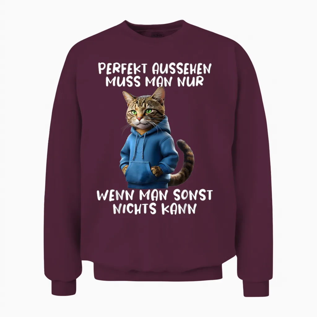 Funny Cats Saying Animal Lovers Funny Cat Cat Animals Unisex Sweatshirt in Maroon