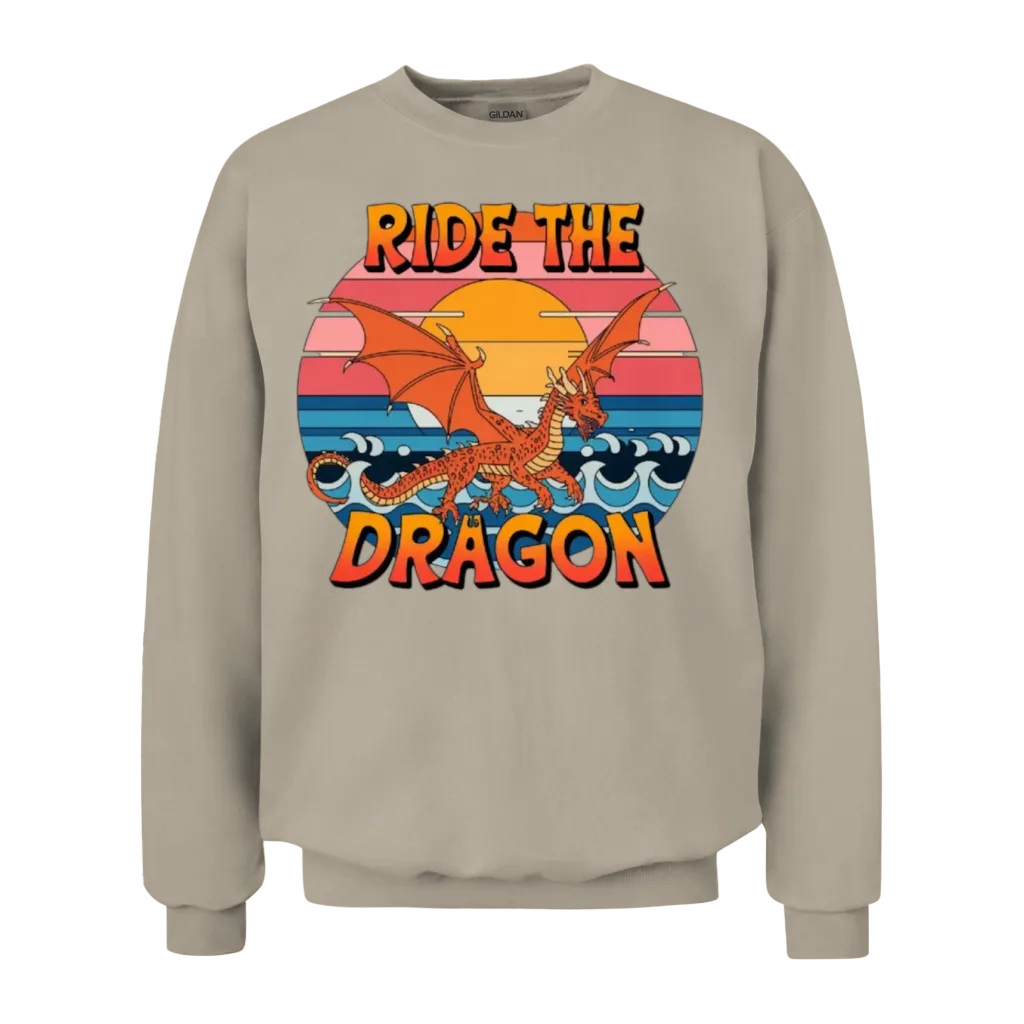 Ride the Dragon Unisex Sweatshirt - Sand