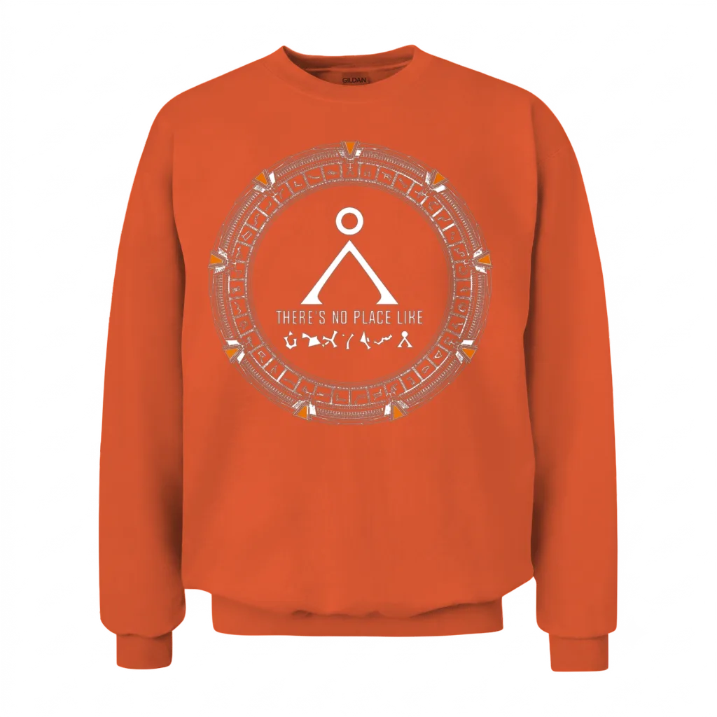 Stargate No Place Like Home Gate Adult Unisex Sweatshirt - Orange