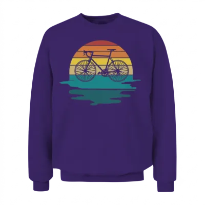 Biking Retro as a Cool Retro Design. Unisex Sweatshirt - Purple