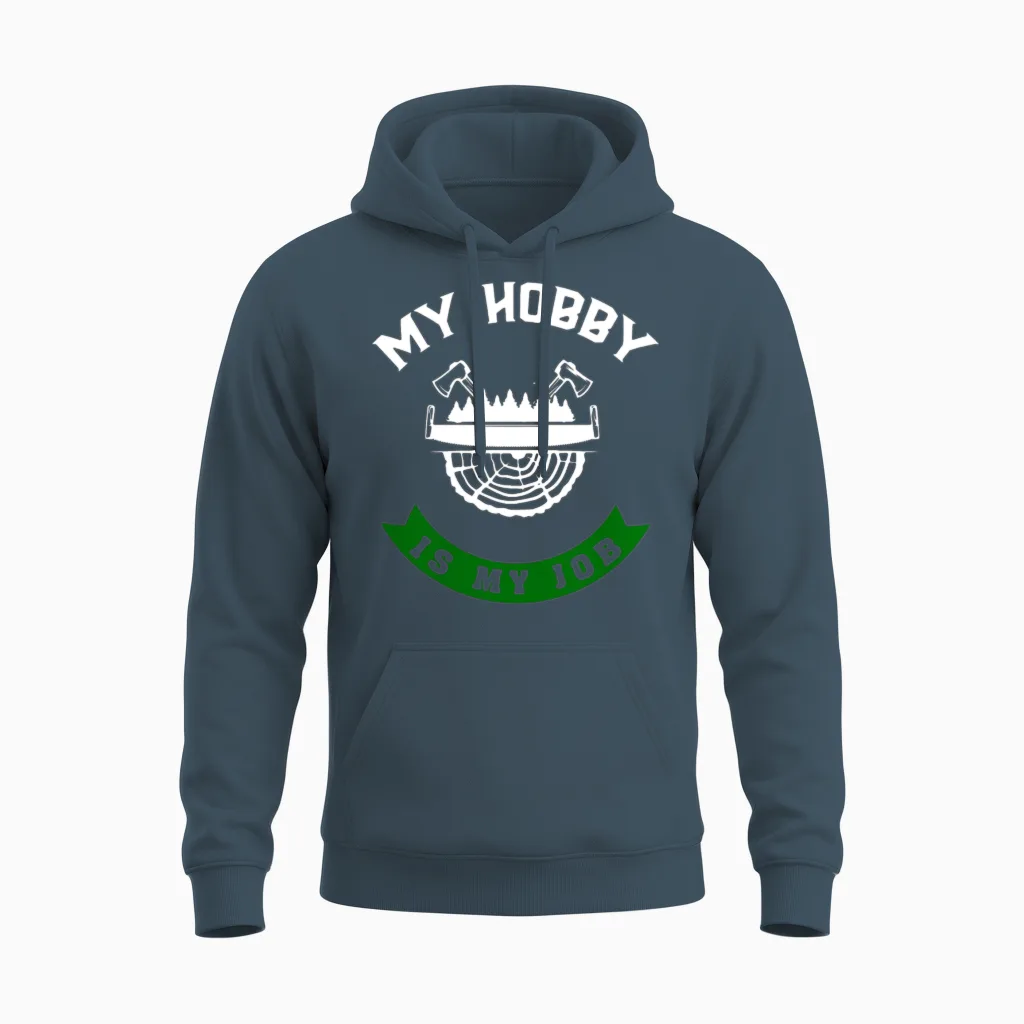 Job Forester Funny Unisex Hoodie in Dark Heather