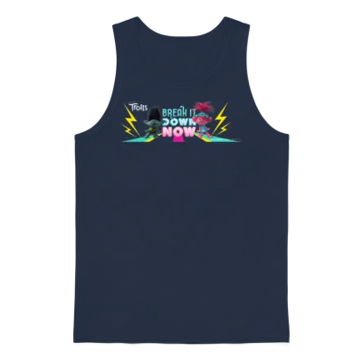 Trolls Break It Down Now Unisex Tank Top - Navy