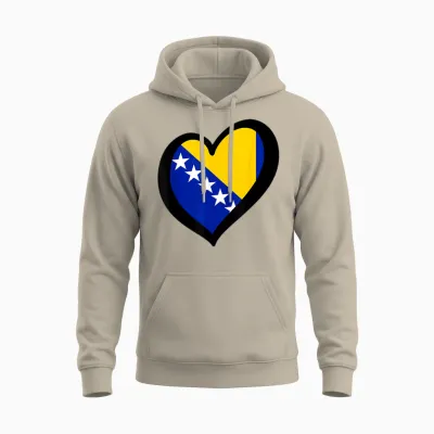 Bosnien Flagge Bosnische Farben Sarajevo Frauen Männer Bih Unisex Hoodie - Sand