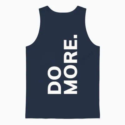 Do More. Vertical Motivation Graphic Unisex Tank Top - Navy