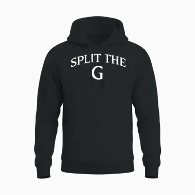 Funny Split the G St. Patrick's Day Unisex Hoodie - Black