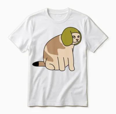 Funny Hat Cat Unisex T-Shirt - White