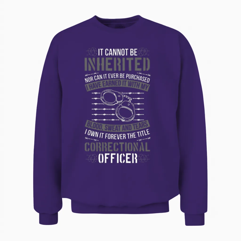 Proud Correctional Officer Corrections Officer Unisex Sweatshirt in Purple