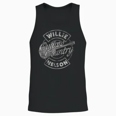 Offizielles Willie Nelson Outlaw Country Unisex Tank Top - Black