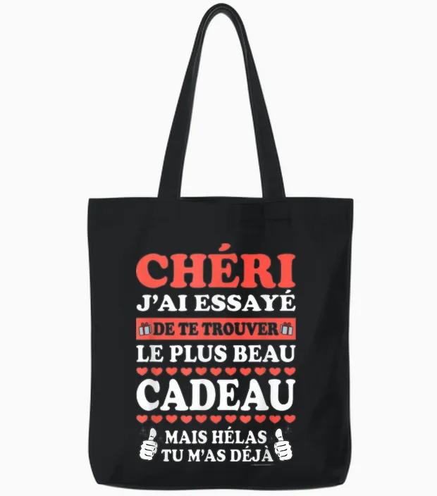 Darling Valentine's Day Man Message Love Humour T-Shirt, Black, S Tote Bags in Black