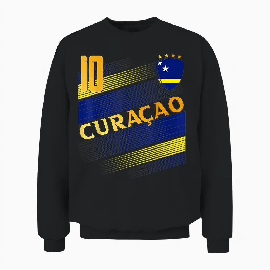 Curacao Flagge Curacaoan Pride Lovers Unisex Sweatshirt in Black