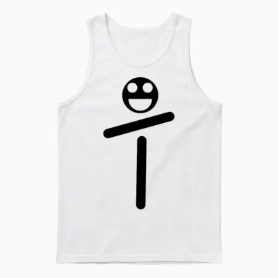Funny Figure Unisex Tank Top - White