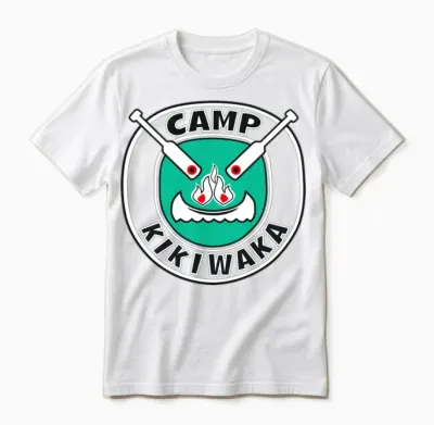 Camp Kikiwaka Logo for Red Unisex T-Shirt - White