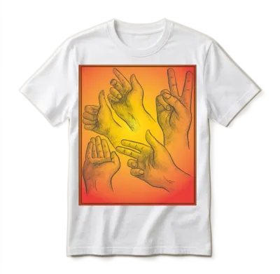 Sign Languages Fashion Design Unisex T-Shirt - White