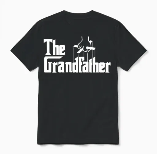 The Grandfather Grandpa Gift Unisex T-Shirt in Black