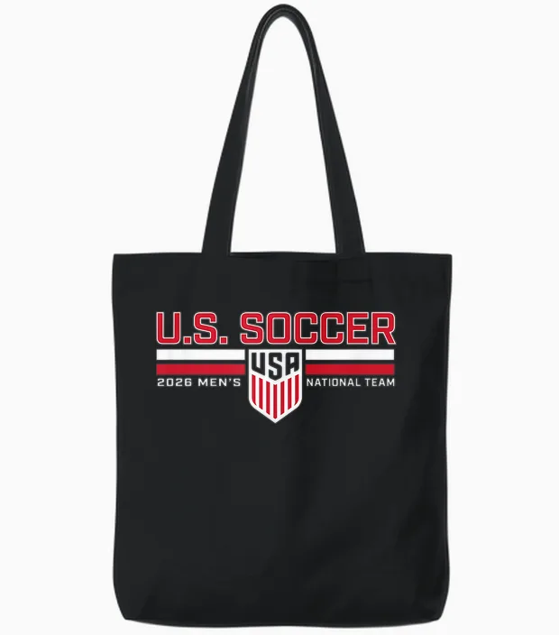 World Cup 2026 Usmnt Roster Navy Tote Bags in Black