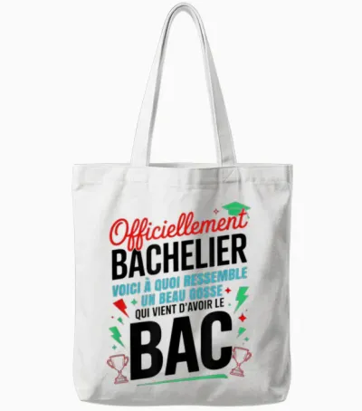 Bac 2025 Bachelor 2026 Baccalaureate Congratulations Bac Humor Tote Bags - White