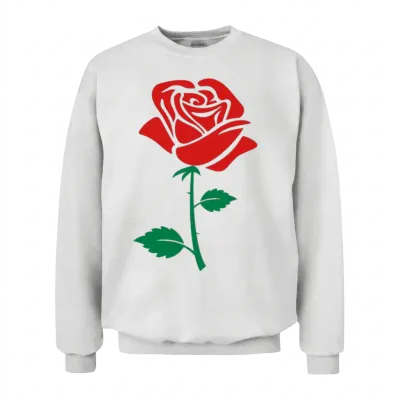 Rose Unisex Sweatshirt - White