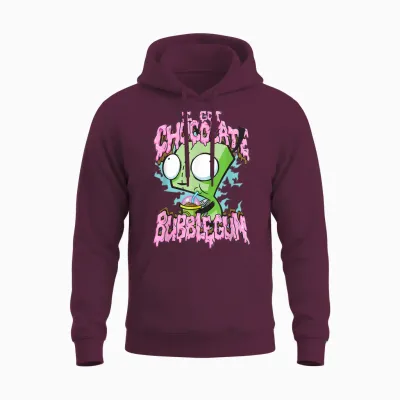 Invader Zim I Got Chocolate Bubblegum Gir in Dog Costume Unisex Hoodie - Maroon