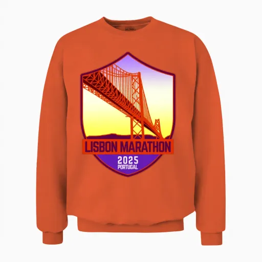 Lisbon Marathon - 2025- Portugal Unisex Sweatshirt in Orange