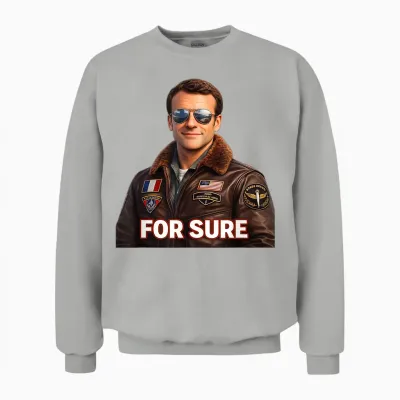 For Sure Sunglasses Aviator President Pilot Air Unisex Sweatshirt - Ash