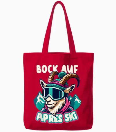 Winter Party Outfit Bock Auf Apres Ski Tote Bags - Red