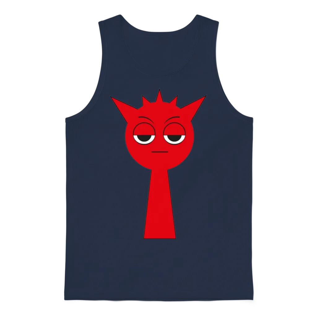 Sprunki Beats Funny Sprunki Team Sprunki Game For Unisex Tank Top - Navy
