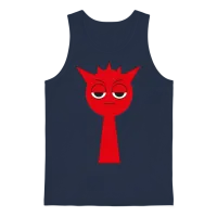 Sprunki Beats Funny Sprunki Team Sprunki Game For Unisex Tank Top - Navy – 1