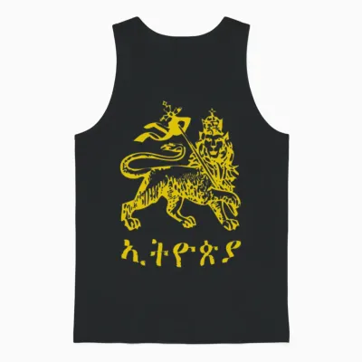 Ethiopia Lion of Judah Unisex Tank Top - Black