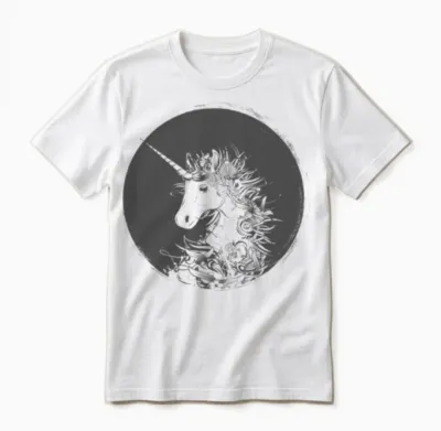 Head of a Unicorn Unisex T-Shirt - White