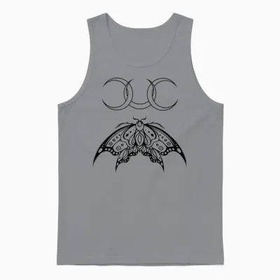 Y2k Mall Goth Moth Und Moon Emo Alt Unisex Tank Top - Sport Grey