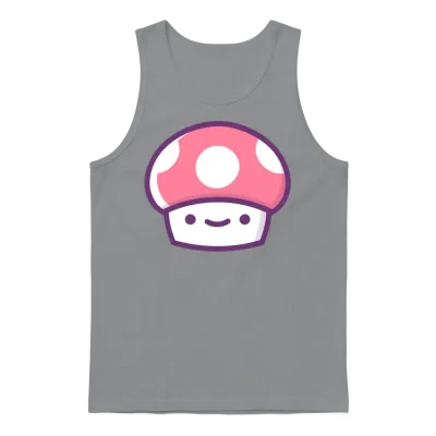 Classic Retro Game Mushroom Unisex Tank Top - Sport Grey