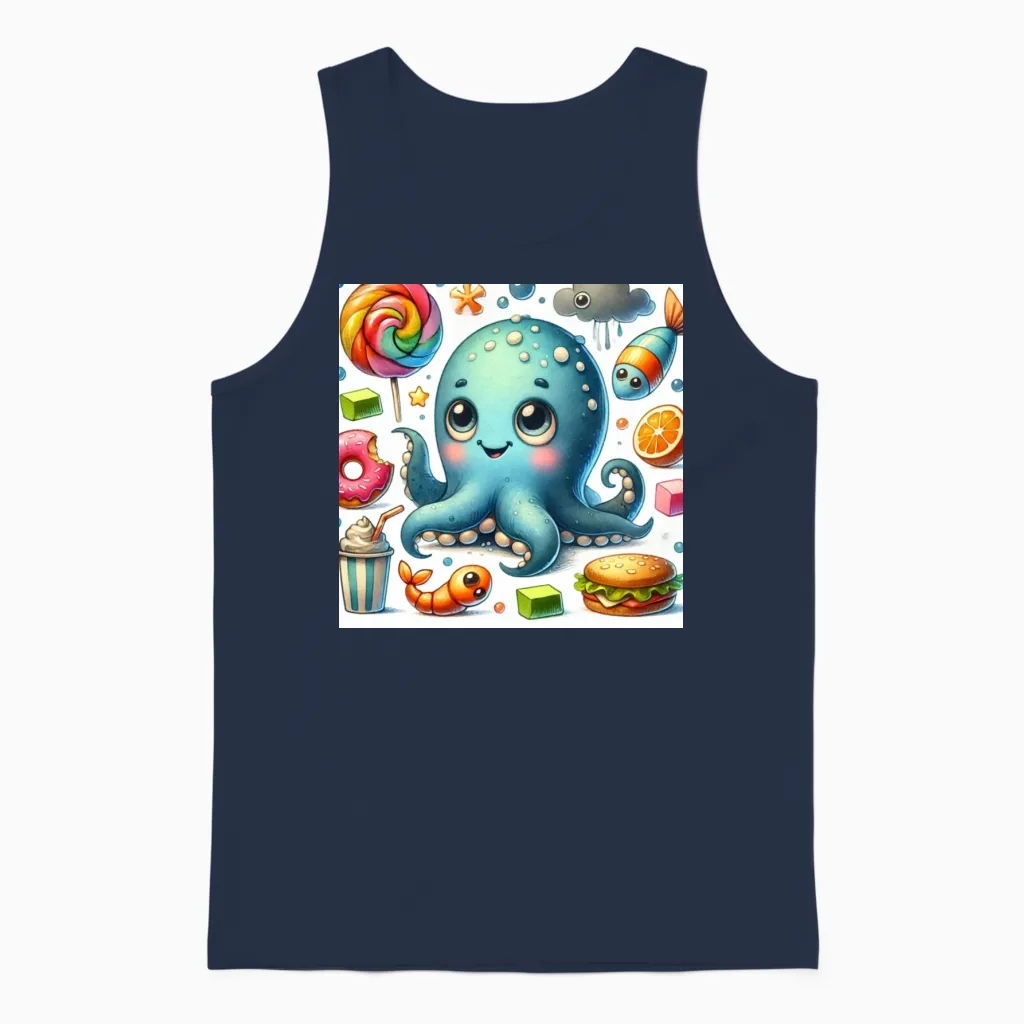 Funny Animal Unisex Tank Top in Navy