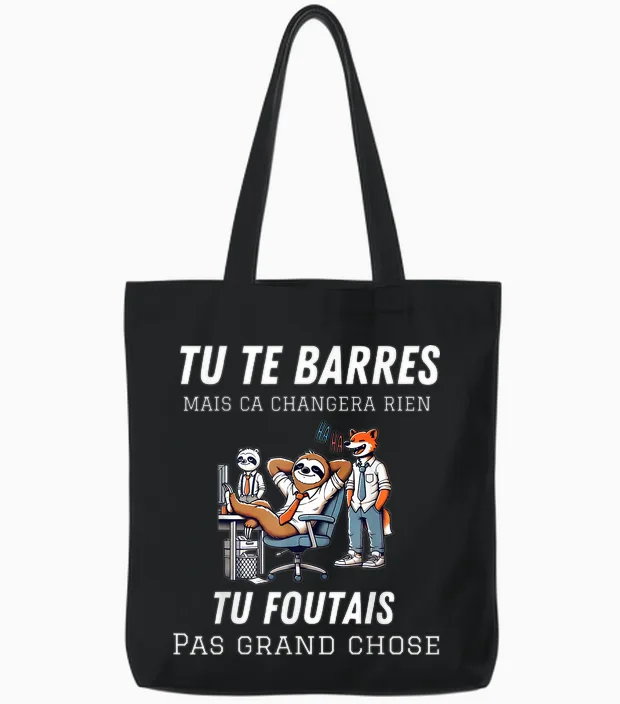 Gift Idea Retirement Funny Leaving Colleague Work Tote Bags in Black