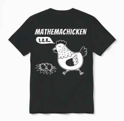 Mathemachicken Funny Math Unisex T-Shirt - Black