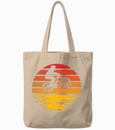 Mountainbike Retro Tote Bags - Natural