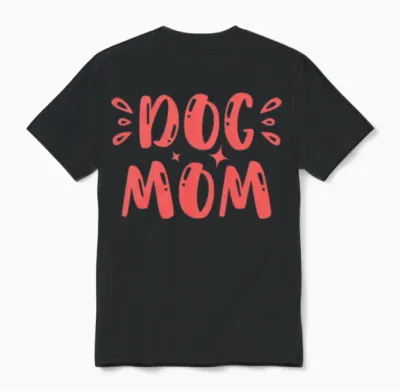 Dog Mom Unisex T-Shirt - Black