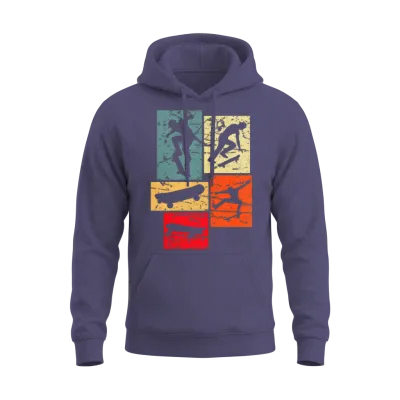 Skater Retro Unisex Hoodie - Heather Sport Dark Navy