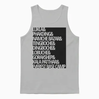 Everest Base Camp Trek Unisex Tank Top - Ash