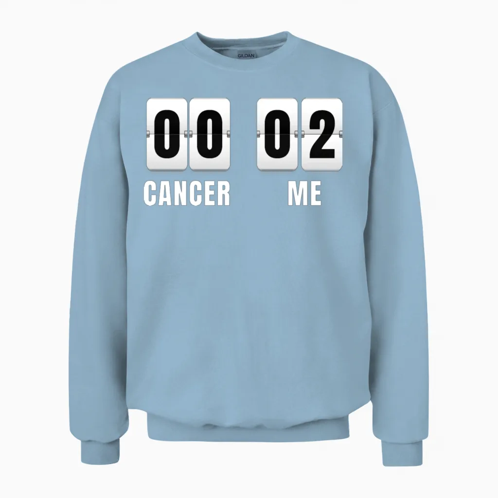 Two Time Cancer Survivor Awareness Unisex Sweatshirt in Light Blue