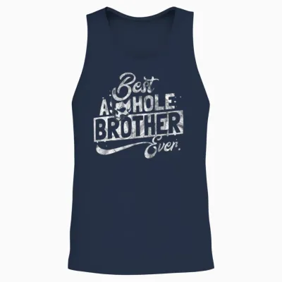 Gift for Best Asshole Brother Unisex Tank Top - Navy
