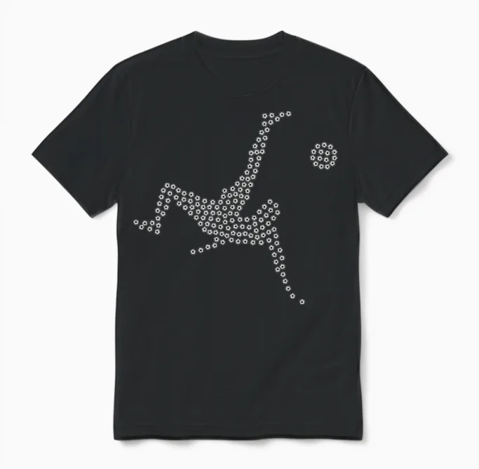 Soccer Boy Unisex T-Shirt in Black