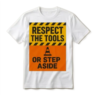 Respect the Tools – Bold Tradesman Motto Unisex T-Shirt - White