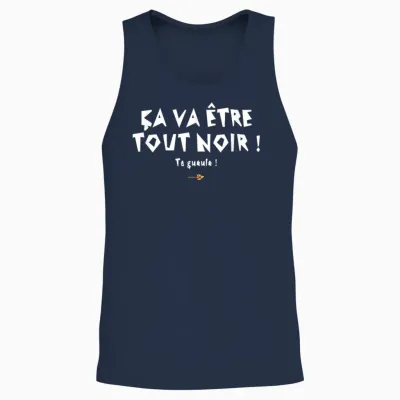 It's Gonna Be All Black! Replica in the Movie Rrrrr Unisex Tank Top - Navy